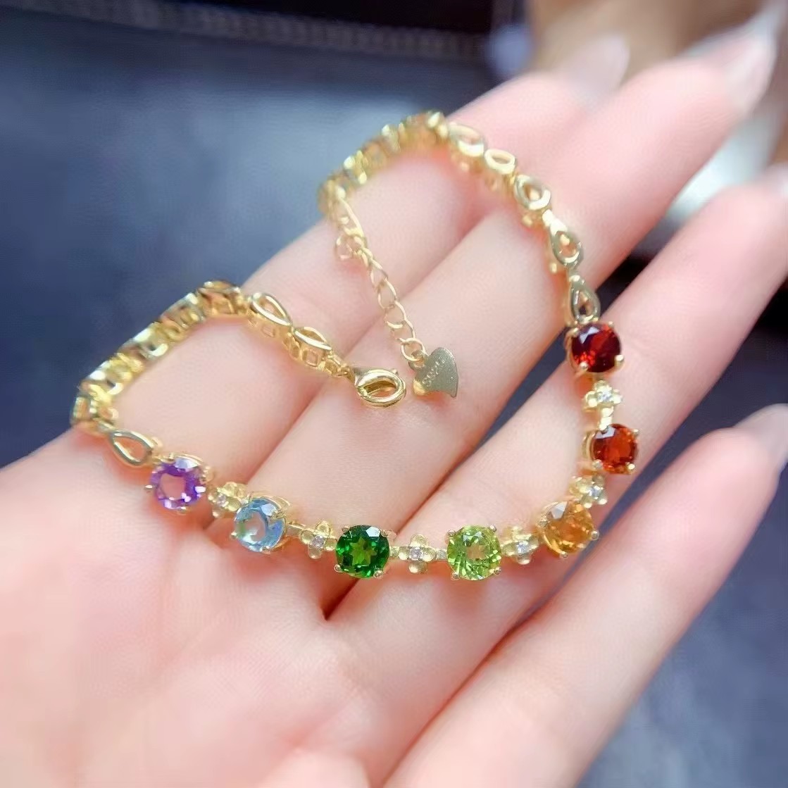 Al Ain Jewelry & Watches Exhibition 2025 - ブティックジュエリー レディース ブレスレット 925 純銀 天然トルマリン