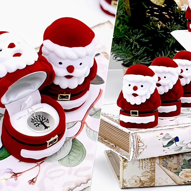 Eve Jewelry & Watches Distribuidor Oficial Rolex Buenos Aires - クリスマスジュエリーボックス（イヤリングと指輪用）、クリスマスイブの小さなギフトの包装に最適、美しいホリデープレゼント