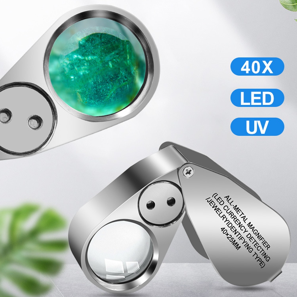 Collectors Coins Jewelry & Watches Of Smithtown Photos - 40X 高精細折りたたみ拡大鏡 LED 照明付きハンドヘルドルーペコインスタンプコレクションジュエリー試験装置用