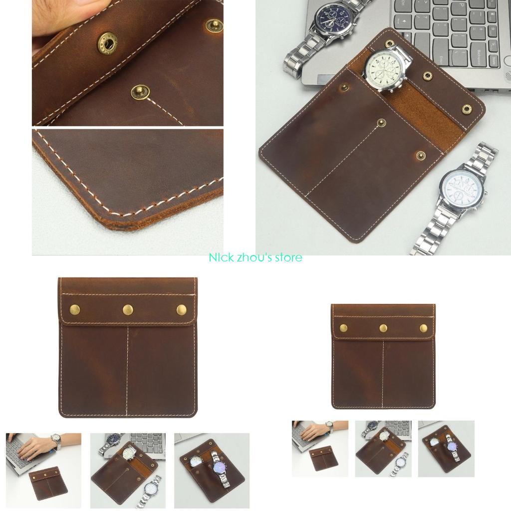 Jewelry Essentials Watches - E15E ウォッチバッグオーガナイザーウォッチアクセサリー防塵ケースフランネルとレザーバッグ