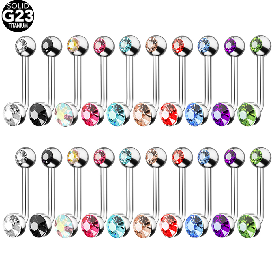 Christina Jewelry & Watches Marguerite Ørestik Forgyldt Sølv - クリスタルとチタンのピアス,クリスタルジェム付きの垂直フード,セクシーな膣ピアス,ボディジュエリー,1ピース,g23