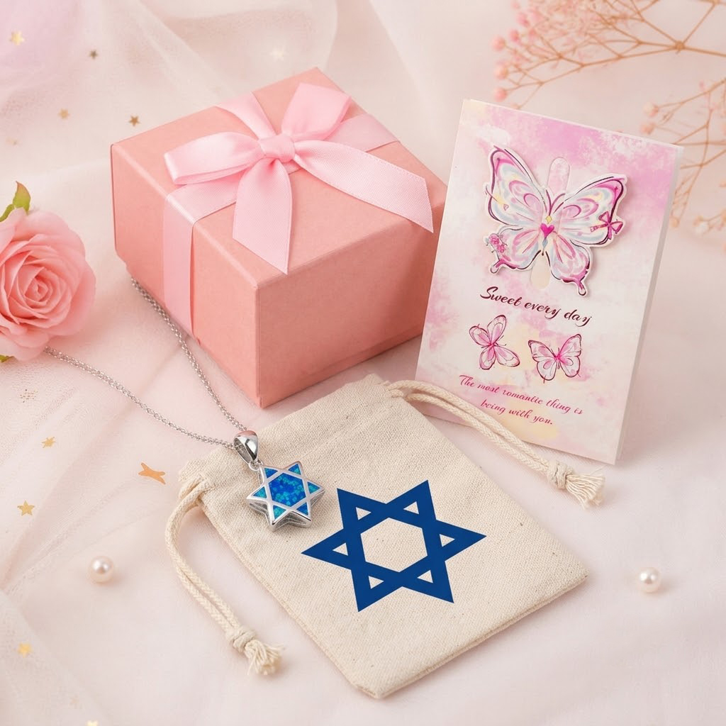 Jewelry & Watches Review - ダビデの星オパールペンダントネックレス リバーシブル ユダヤ教六芒星保護アミュレットチャーム シルバーチェーンジュエリー 女性へのギフト