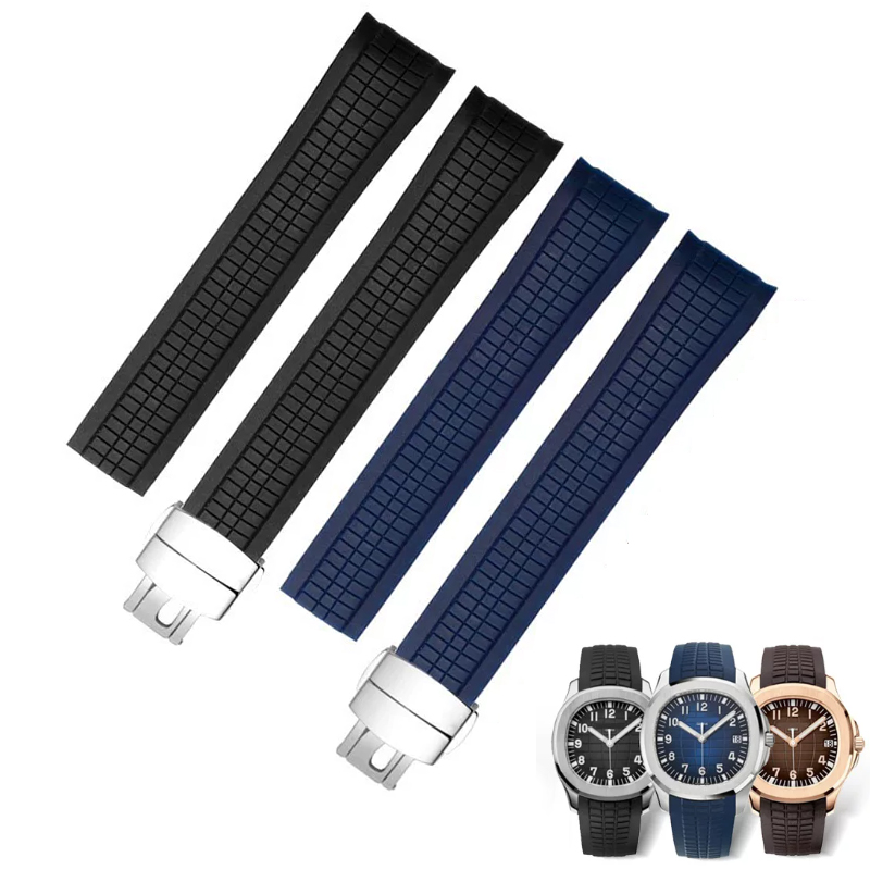 Patek Philippe Watch Aquanaut - ソフトラバー時計バンド アクアノート パテックフィリップ シリコン 5164A 5167A