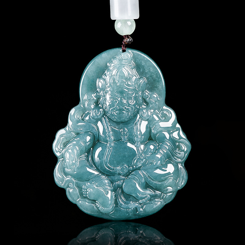 Necklace Pendant - ビルマ翡翠ジャンバラペンダントネックレス高級デザイナーチャームビルマ翡翠のお守り天然宝石彫刻アミュレット