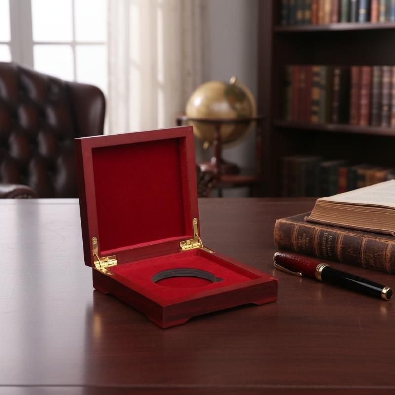 Collectors Coins Jewelry & Watches Of Smithtown Photos - 10*10*3.5 センチメートル/12*12*3.5 センチメートル木製コインディスプレイオーガナイザーボックス保護ホルダープレミアム収納ケースコレクター用お土産ディスプレイ