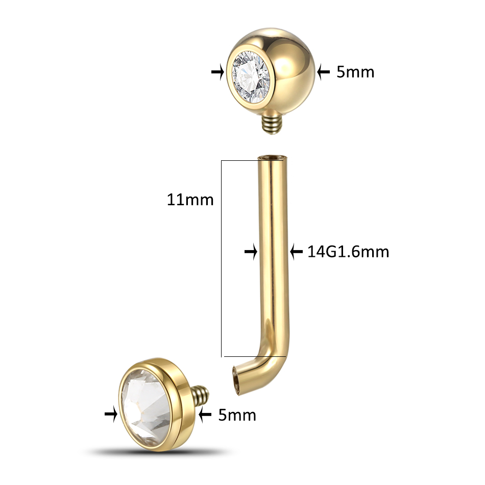 チタンへそピアス,めねじ,クリスタル,クリスティーナフード, - Christina Jewelry & Watches Marguerite Ørestik Forgyldt Sølv のレビューと価格