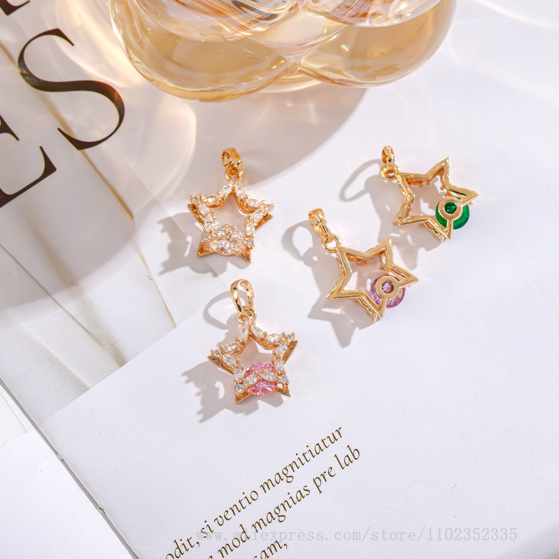 ジルコニアペンダント付きダイヤモンドペンダント,イヤリング, - Diamond Stud Earrings のレビューと価格
