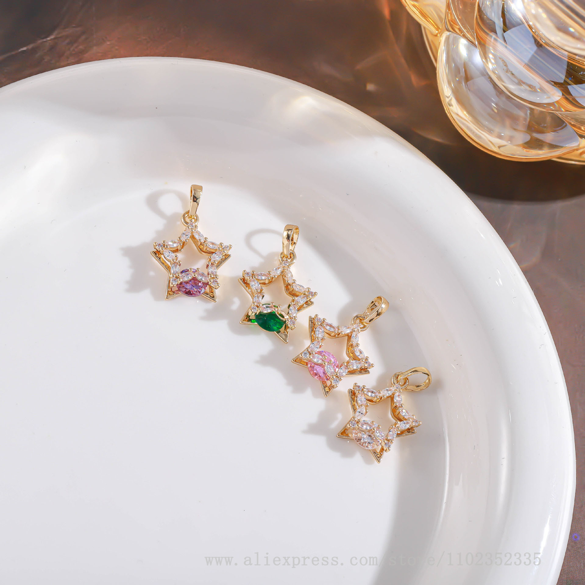 ジルコニアペンダント付きダイヤモンドペンダント,イヤリング, - Diamond Stud Earrings のレビューと価格