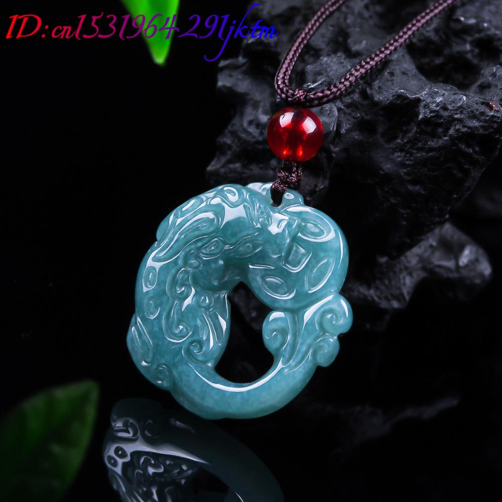 ビルマ翡翠貔貅ペンダント本物の翡翠高級チャームアクセサリーデ - Necklace Pendant のレビューと価格