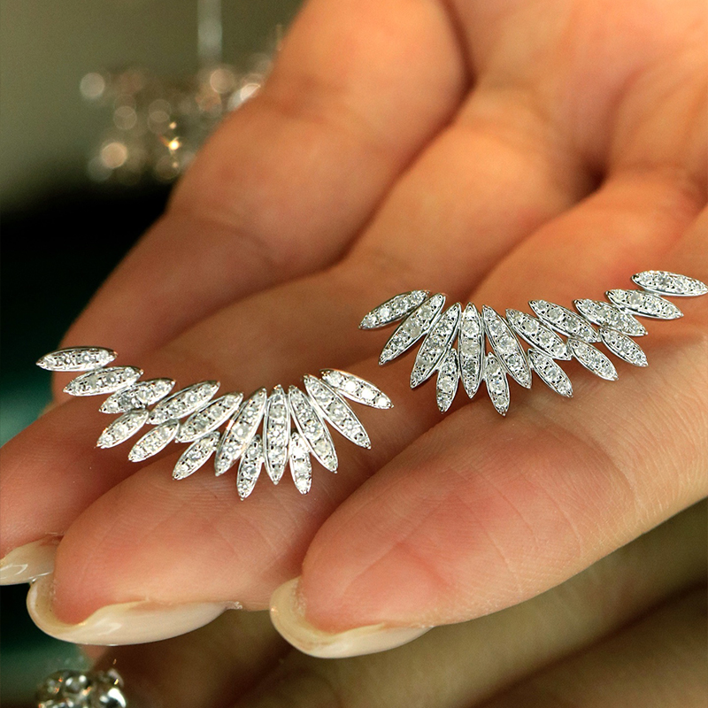 Aazuo 18K ホワイトゴールド イエローゴールド 本物 - Diamond Stud Earrings のレビューと価格