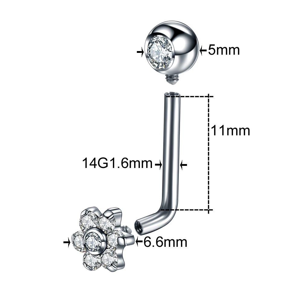 1pc 14 グラムチタンフラワークリスティーナピアスバーベ - Christina Jewelry & Watches Marguerite Ørestik Forgyldt Sølv のレビューと価格