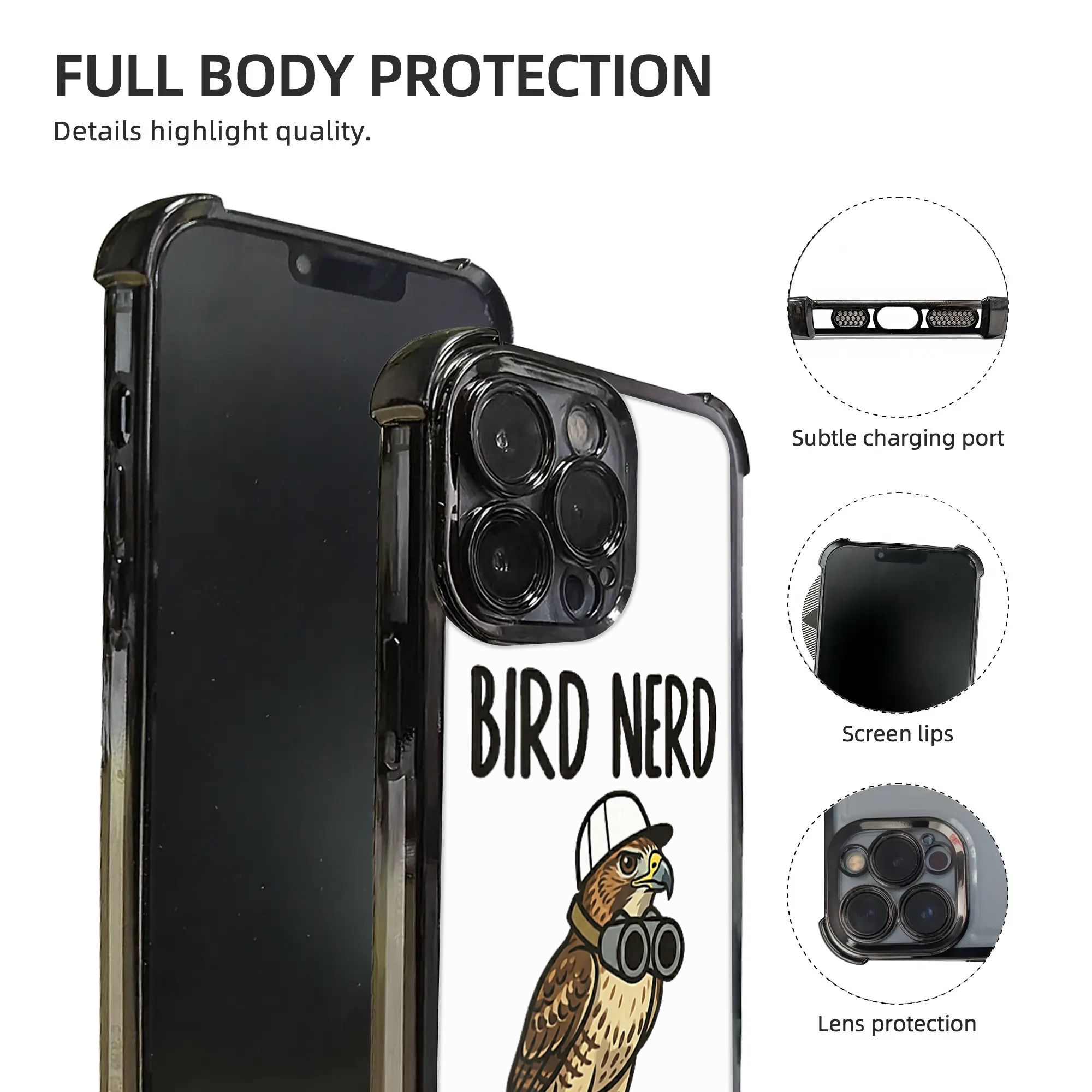 面白い鳥好きの男が赤尾鷹を観察する自然アートのスマホカバー、 - Watches & Jewelry Repair Center のレビューと価格