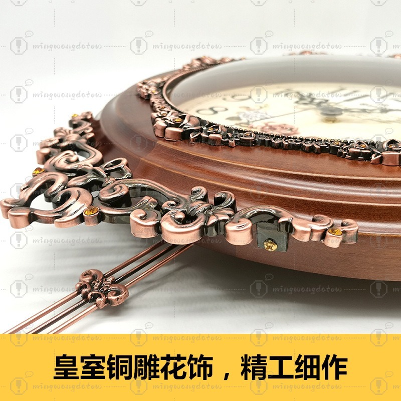 ヨーロッパ風レトロ鉄製木製壁掛け時計、スイング式静音壁時計、 - Watches & Jewelry Repair Center のレビューと価格