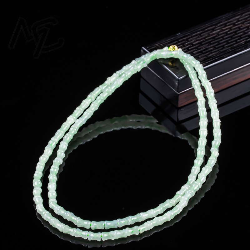 新しい本物の天然良質な翡翠竹のブレスレットネックレス、彫刻チ - Jewelry & Watches Review のレビューと価格