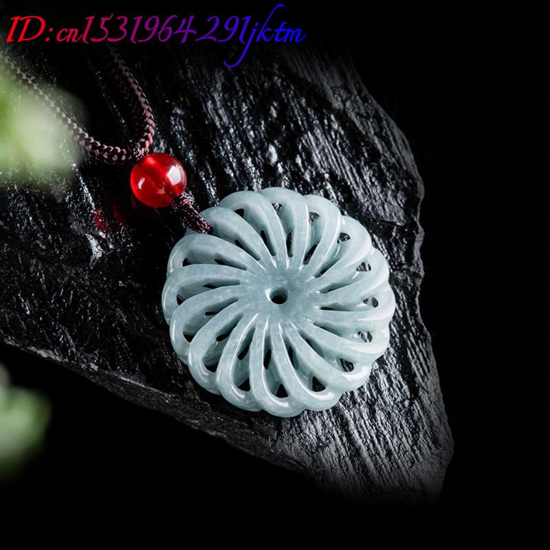 ビルマ翡翠フラワーペンダントネックレスストーンファッションア - Necklace Pendant のレビューと価格