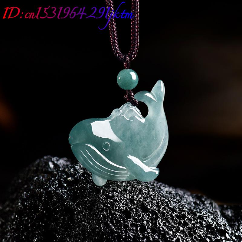 天然ビルマ翡翠クジラペンダントネックレスアクセサリー本物の翡 - Jewelry & Watches Review のレビューと価格