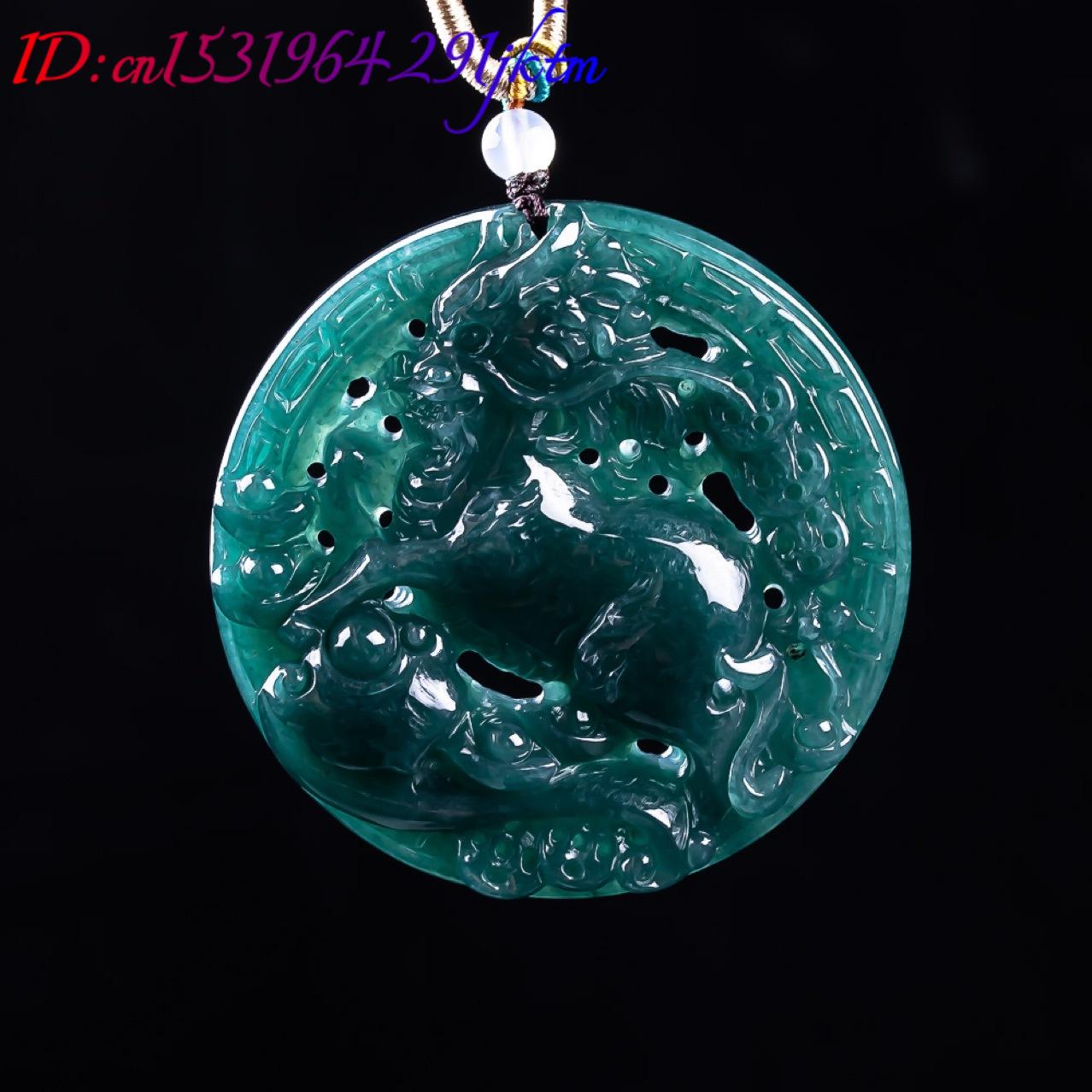 ビルマ翡翠ドラゴンペンダント宝石本物の翡翠のギフト女性のため - Necklace Pendant のレビューと価格
