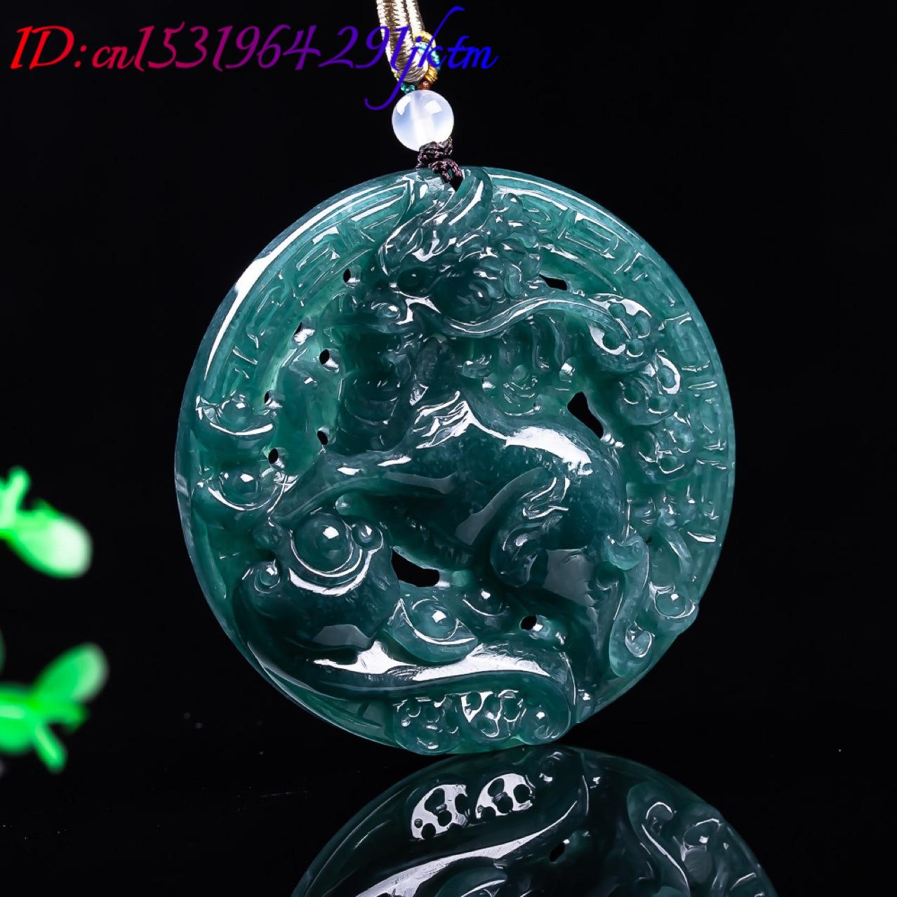 ビルマ翡翠ドラゴンペンダント宝石本物の翡翠のギフト女性のため - Necklace Pendant のレビューと価格