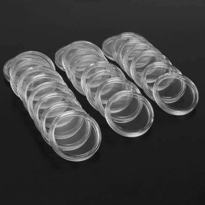 100個入り 透明丸型コインホルダー 直径33mm プラスチ - Collectors Coins Jewelry & Watches Of Smithtown Photos のレビューと価格