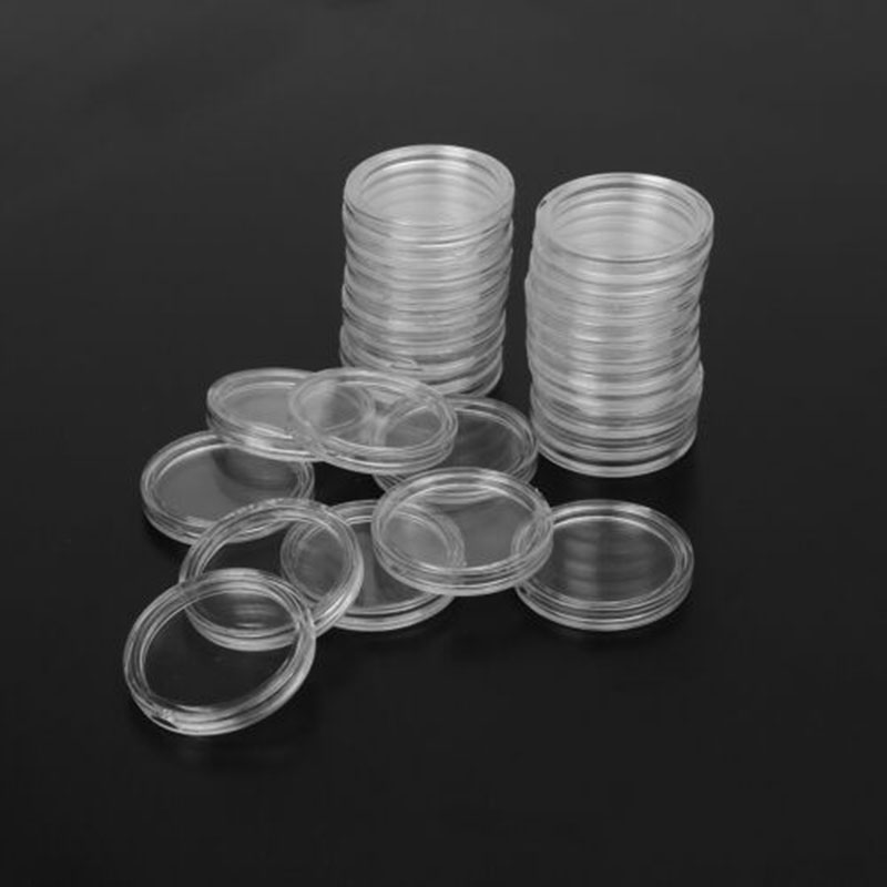 100個入り 透明丸型コインホルダー 直径33mm プラスチ - Collectors Coins Jewelry & Watches Of Smithtown Photos のレビューと価格