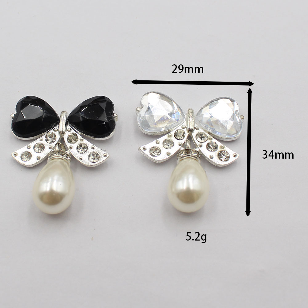 5個/セットの銀合金製ダイヤモンドがちりばめられたリボン、水 - Diamond Stud Earrings のレビューと価格