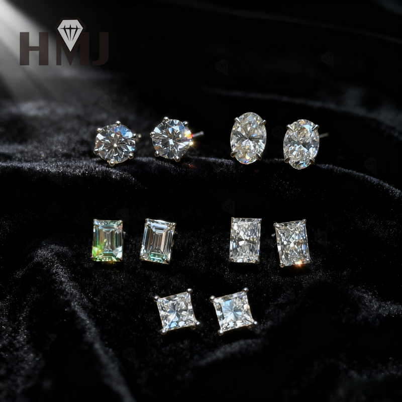 卸売 イヤースタッド イヤリング モアサナイト ダイヤモンド - Diamond Stud Earrings のレビューと価格