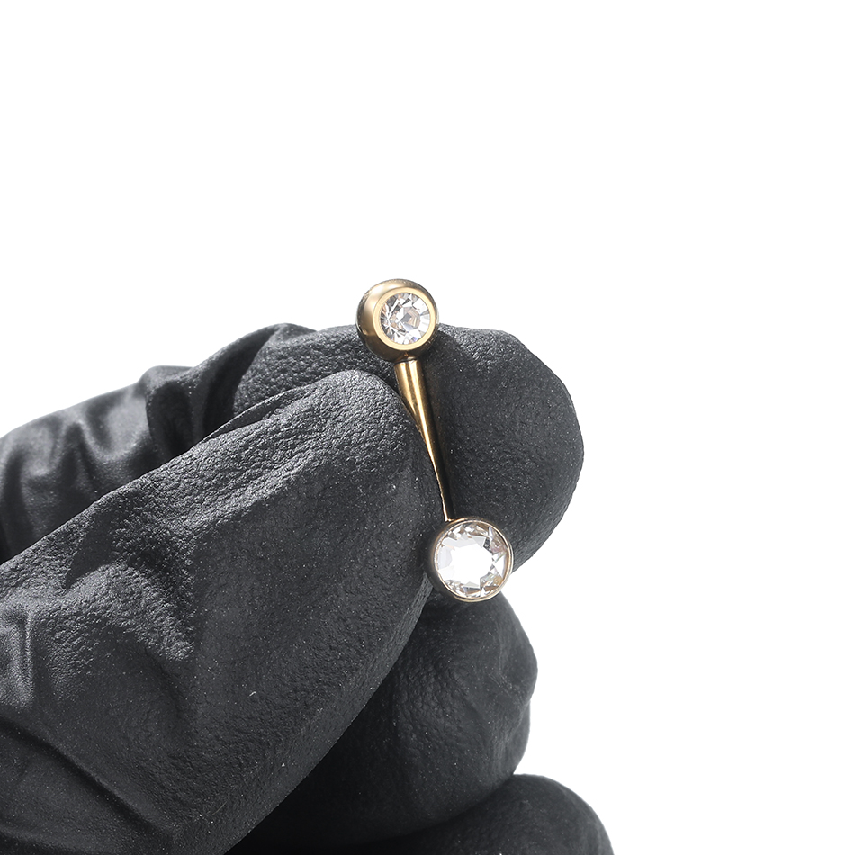 セクシーな女性のためのチタンベリーピアス,1ピース,垂直フー - Christina Jewelry & Watches Marguerite Ørestik Forgyldt Sølv のレビューと価格