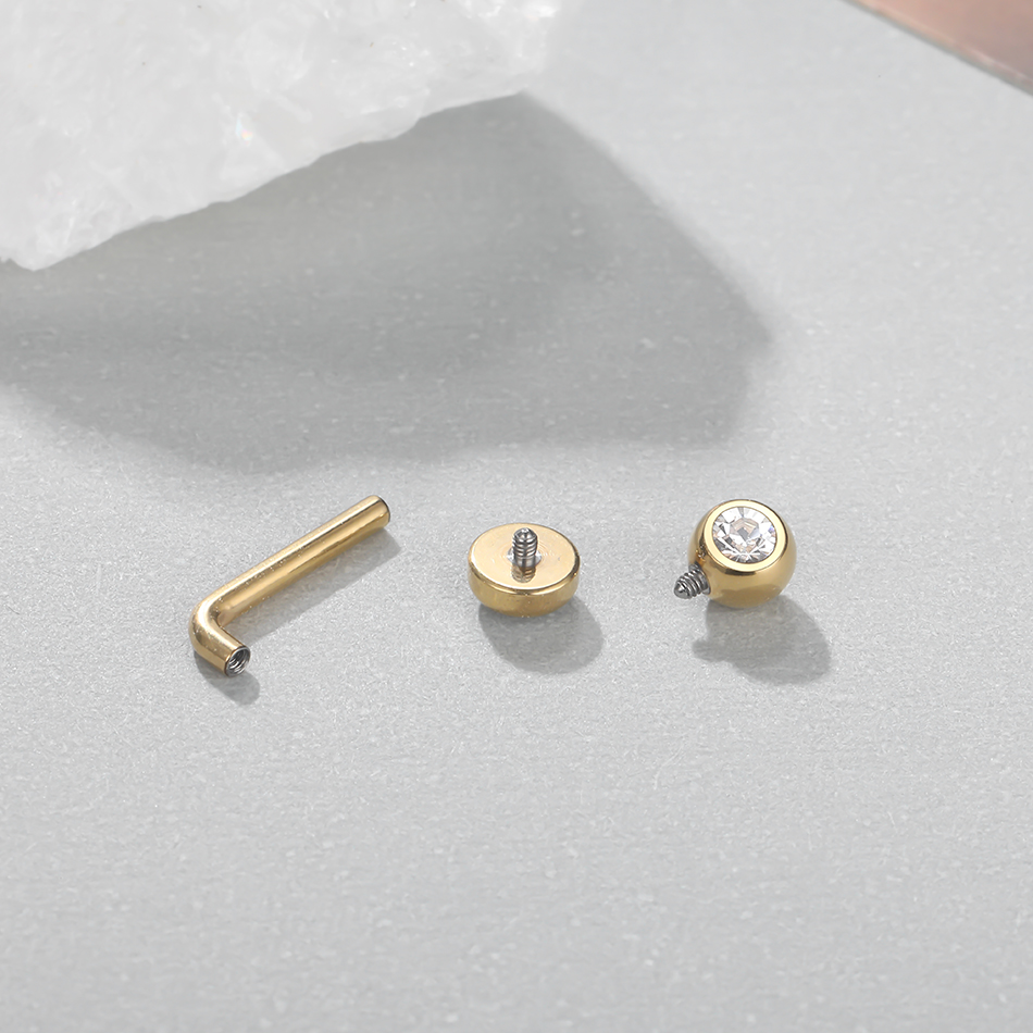 セクシーな女性のためのチタンベリーピアス,1ピース,垂直フー - Christina Jewelry & Watches Marguerite Ørestik Forgyldt Sølv のレビューと価格