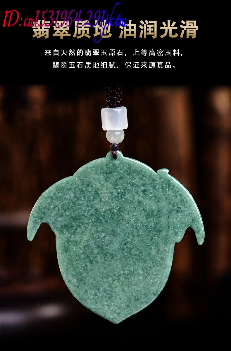 天然ビルマ翡翠ドラゴンペンダントネックレス宝石彫刻お守りヴィ - Necklace Pendant のレビューと価格