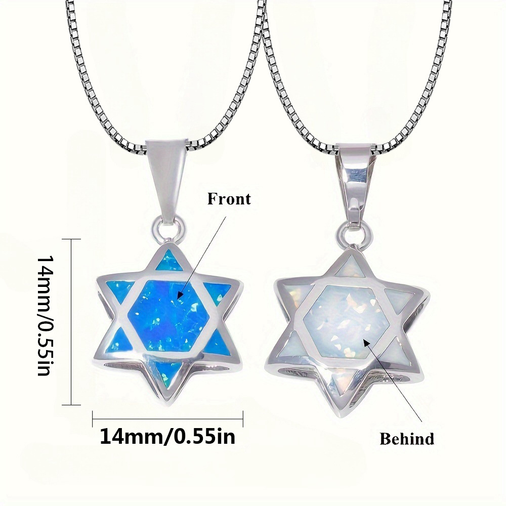 ダビデの星オパールペンダントネックレス リバーシブル ユダヤ - Jewelry & Watches Review のレビューと価格