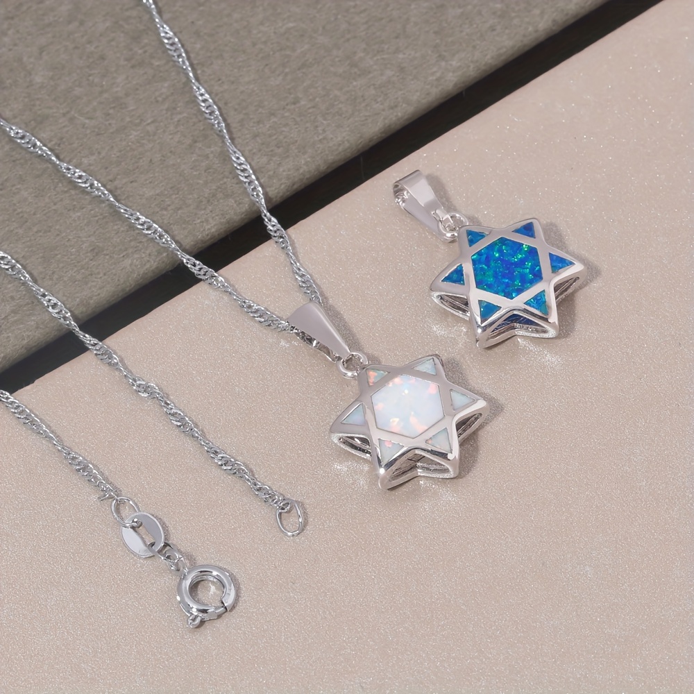 ダビデの星オパールペンダントネックレス リバーシブル ユダヤ - Jewelry & Watches Review のレビューと価格