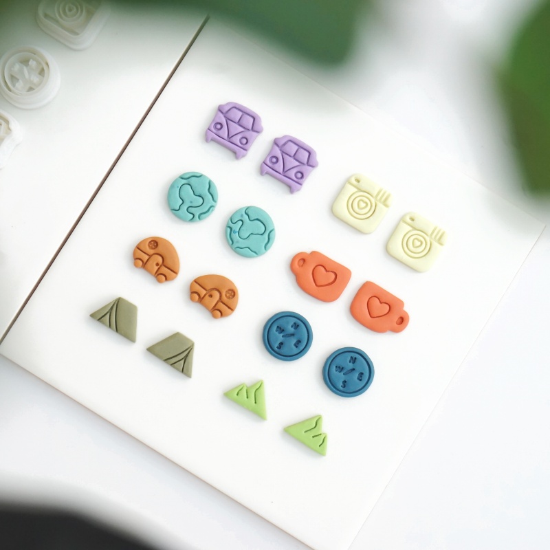ポリマークレイカッターイヤリング、マウンテンまたはカメラ、ト - Al Ain Jewelry & Watches Exhibition 2025 のレビューと価格