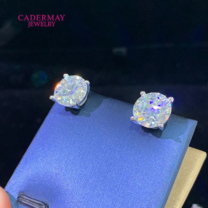 高品質 4 プロングスクリューバック 10 ミリメートル 4 - Diamond Stud Earrings のレビューと価格