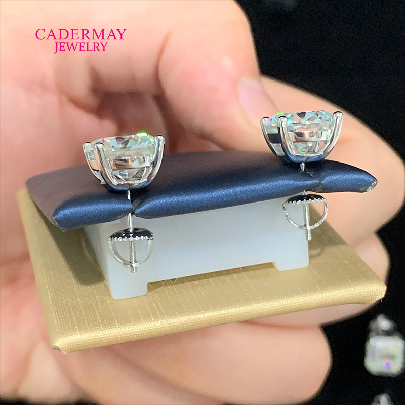 高品質 4 プロングスクリューバック 10 ミリメートル 4 - Diamond Stud Earrings のレビューと価格