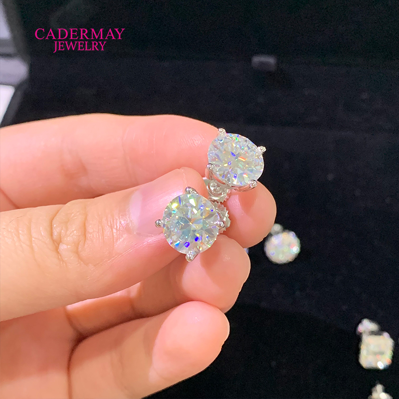 高品質 4 プロングスクリューバック 10 ミリメートル 4 - Diamond Stud Earrings のレビューと価格