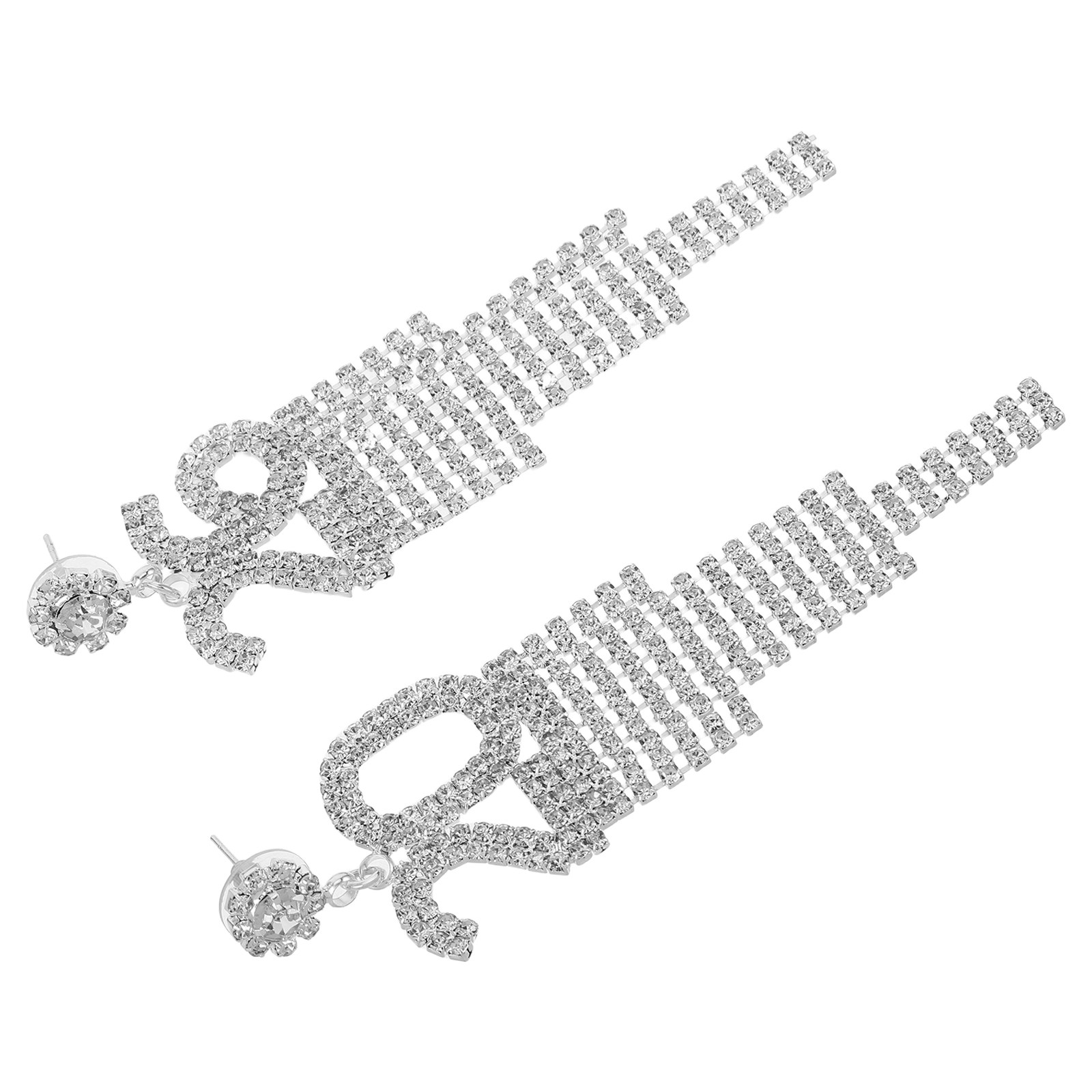 1ペア ラインストーンタッセルチェーン ドロップイヤリング  - Eve Jewelry & Watches Distribuidor Oficial Rolex Buenos Aires のレビューと価格