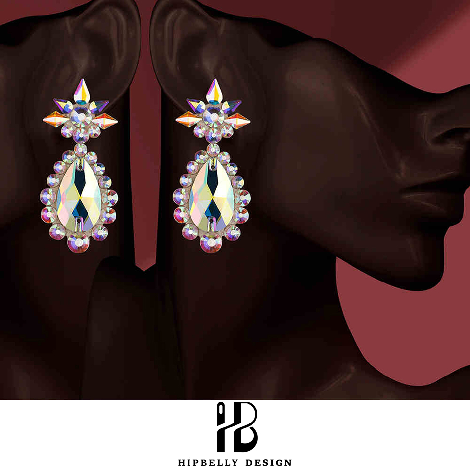 ベリーダンスパフォーマンスアクセサリーイヤリングラテンダンス - Diamond Stud Earrings のレビューと価格